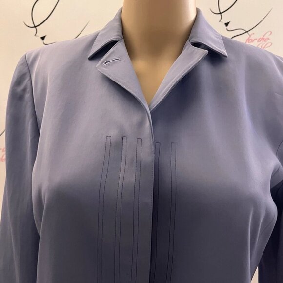 Worth. Sz 4. Lined Deep Lavender Shacket. Hidden Placket. Rayon/Cotton. AL - Picture 5 of 5